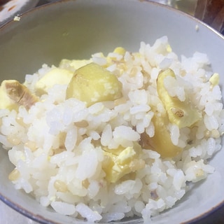 古代米で作る栗ご飯